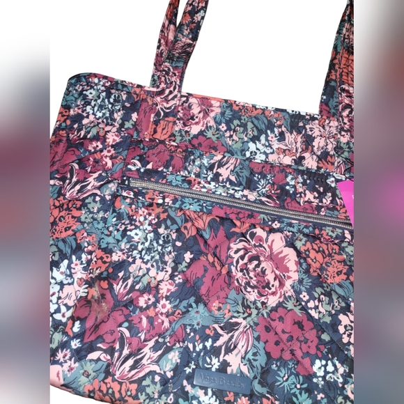 Vera Bradley Cabbage Rose Cabernet Vera Tote - Picture 4 of 8